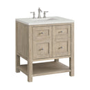James Martin Breckenridge 30" Single Bathroom Vanity, Whitewashed Oak