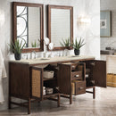 James Martin Addison 72" Double Bathroom Vanity, Mid-Century Acacia