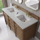 James Martin Brittany 60" Double Bathroom Vanity, Pecan