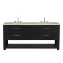 James Martin Lucian 72" Double Bathroom Vanity, Carbon Oak