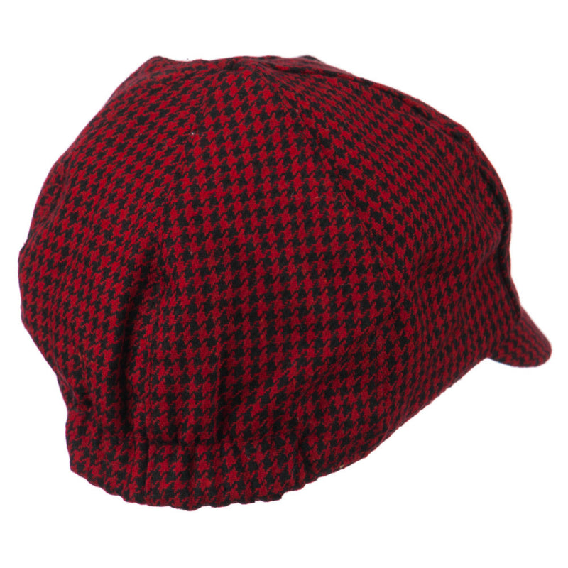 Karly 6 Panel Herringbone Rectangle Buckle Cabbie Cap