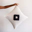 Khanya Throw Pillow in Grey and White