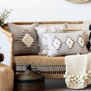 Khanya Throw Pillow in Grey and White