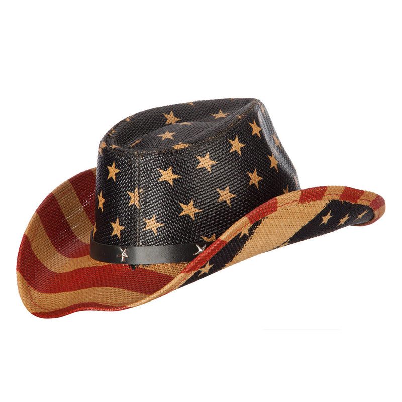 Kid's USA Flag Designed Cowboy Hat