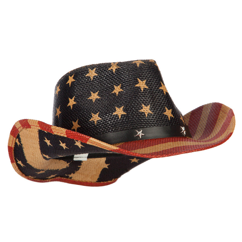 Kid's USA Flag Designed Cowboy Hat