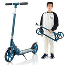 Folding Aluminum Alloy Scooter with 3 Adjustable Heights-Blue by LJGDeals