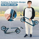 Folding Aluminum Alloy Scooter with 3 Adjustable Heights-Blue by LJGDeals