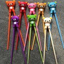 Kids bear panda cat learning chopsticks set dining room training gift by Decorbites