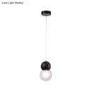 GobekUsa Kids Bedside Pendulum Light - Gourd Shape, Milky Glass, Macaron Ceiling Pendant - Pink/Yellow/Blue