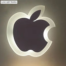 GobekUsa Kids' Cartoon Apple/Leaf/Cat LED Flush Mount Wall Sconce - Small Acrylic Wall Light for Children's Bedroom in White