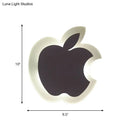 GobekUsa Kids' Cartoon Apple/Leaf/Cat LED Flush Mount Wall Sconce - Small Acrylic Wall Light for Children's Bedroom in White