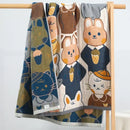 Kids cute cats multicolored cotton gauze bath towel for bathroom by Decorbites
