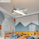 GobekUsa Kids' Plane Acrylic Hanging Lamp LED Chandelier for Bedrooms