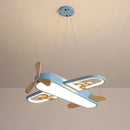 GobekUsa Kids' Plane Acrylic Hanging Lamp LED Chandelier for Bedrooms