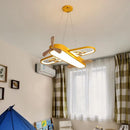 GobekUsa Kids' Plane Acrylic Hanging Lamp LED Chandelier for Bedrooms