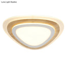 GobekUsa Kids Room LED Flush Mount with Creative Acrylic Light and Nautical Theme in Wood Finish - Flush Ceiling Light
