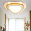 GobekUsa Kids Room LED Flush Mount with Creative Acrylic Light and Nautical Theme in Wood Finish - Flush Ceiling Light
