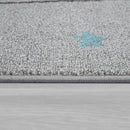 Kids Rug Nino Cute Elephant for Nursery in Grey