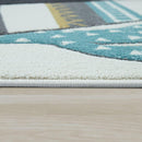 Kids Rug Modern Pastel Colors Teepee Tent in Desert 3D