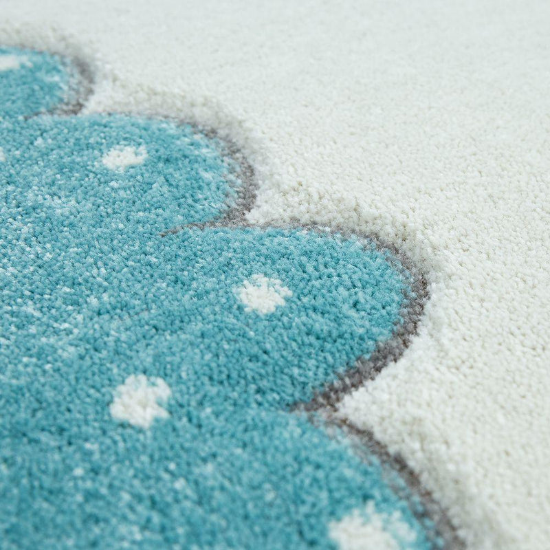 Kids Rug Modern Pastel Colors Teepee Tent in Desert 3D