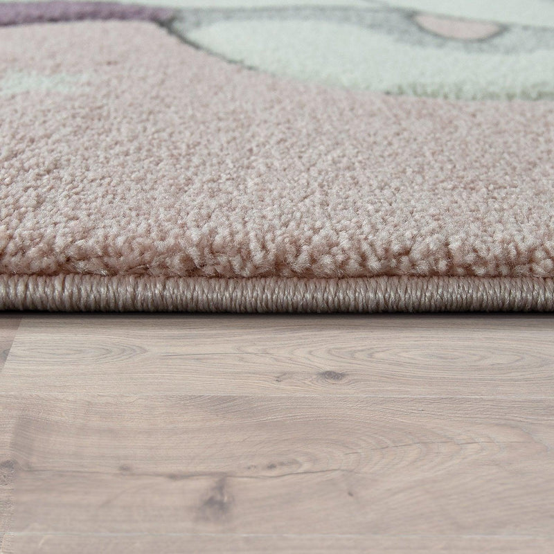 Kids Rug Rainbow Unicorn Pastel Pink