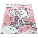 Kids Rug Rainbow Unicorn Pastel Pink
