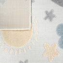 Kids Rug Tweet Colorful Rainbow Play-Mat in Cream