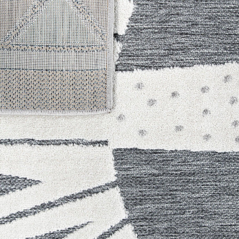 Kids Rug Tweet Happy Lion Play-Mat in Mottled Grey