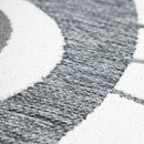 Kids Rug Tweet with Lion Face Round Play Mat in Grey