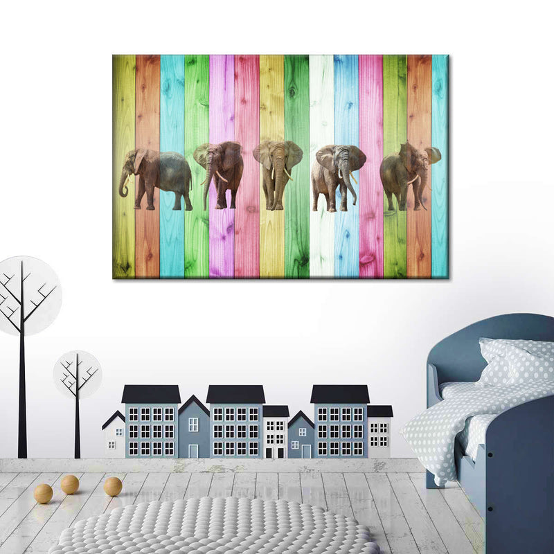 Color Stripe Elephants