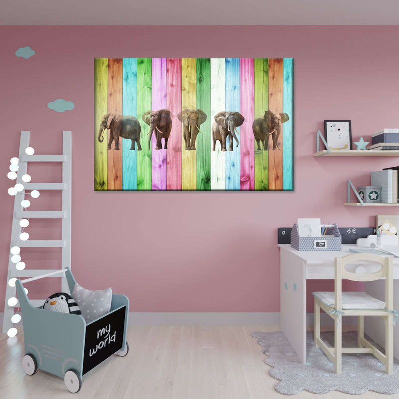 Color Stripe Elephants