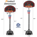 Adjustable Kids' Basketball Hoop Stand with Durable Net and Wheel by LJGDeals