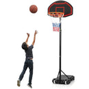 Adjustable Kids' Basketball Hoop Stand with Durable Net and Wheel by LJGDeals