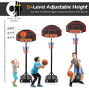 Adjustable Kids' Basketball Hoop Stand with Durable Net and Wheel by LJGDeals