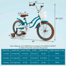 Children Bicycle with Front Handbrake and Rear Coaster Brake-Turquoise by LJGDeals