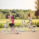 Children Bicycle with Front Handbrake and Rear Coaster Brake-Pink by LJGDeals
