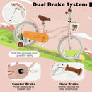 Children Bicycle with Front Handbrake and Rear Coaster Brake-Pink by LJGDeals
