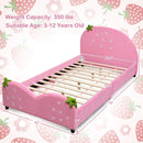 Kids Children Upholstered Berry Pattern Toddler Bed by LJGDeals