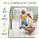 Kids Kitchen Playset Conor Kitchen Toy with Realistic Microwave and Oven Stove-White by LJGDeals