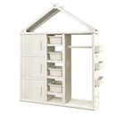 Kids Costume Storage Closet with Storage Bins and Shelves and Side Baskets for Kids Room by LJGDeals