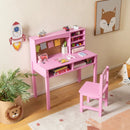 Kids Desk and Chair Set with Hutch and Bulletin Board for 3+ Kids by LJGDeals