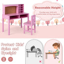 Kids Desk and Chair Set with Hutch and Bulletin Board for 3+ Kids by LJGDeals