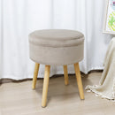 17.5"H Round Velvet Tufted Footrest Stool Ottoman by JHY DESIGN