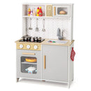 Kids Kitchen Playset with Lights Sounds Microwave Stoves Sink Oven and Cooking Accessories-White by LJGDeals