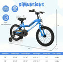 18 Inch Kids Bike LED Lighted Adjustable with Training Wheels for 4-8 Years Old Kids-18 inches by LJGDeals