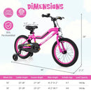 18 Inch LED Lighted Kids Bike with Training Wheels and Headlight for Ages 4-8 Years-18 inches by LJGDeals