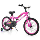 18 Inch LED Lighted Kids Bike with Training Wheels and Headlight for Ages 4-8 Years-18 inches by LJGDeals