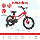 18 Inch Kids Bike with LED Lights Adjustable Carbon Steel Bicycle for 4-8 Years Old-18 inches by LJGDeals