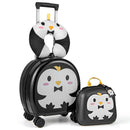 Kids Luggage Set with 14 Inches Carry-on Hardside Spinner Toddler Luggage and 10 Inches Backpack by LJGDeals