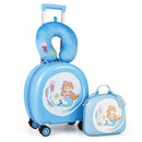 Kids Luggage Set with 14 Inches Carry-on Hardside Spinner Toddler Luggage and 10 Inches Backpack by LJGDeals